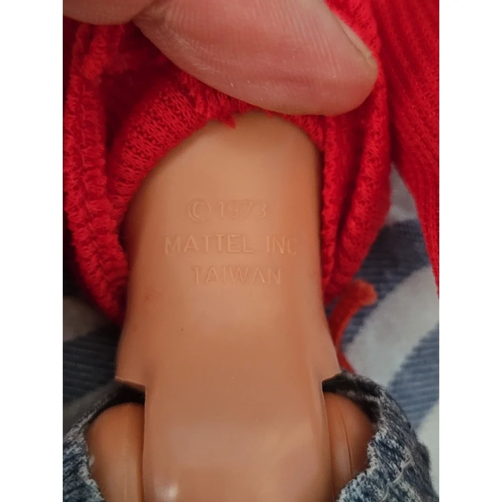 Vintage Mattel 1973 Barbie Doll Red Sweater Pants‎ Shoes
